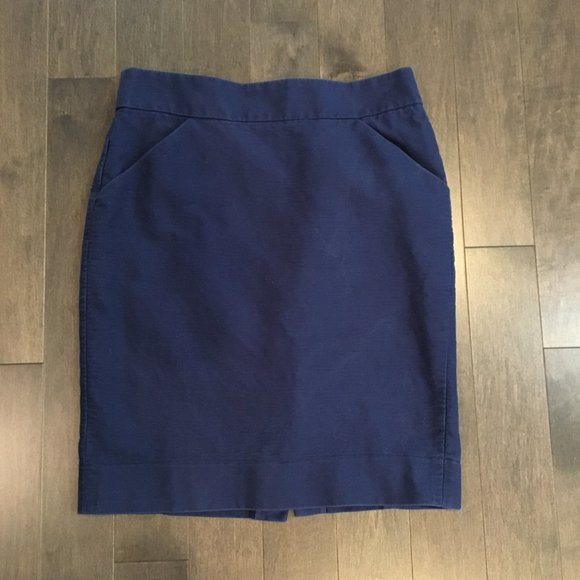 J. Crew Classic Blue The Pencil Skirt  - Sz 4 - Picture 9 of 9
